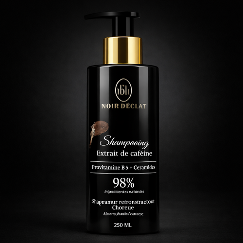 Shampooing Noir d’Éclat – Extrait de Caféine – 250ml